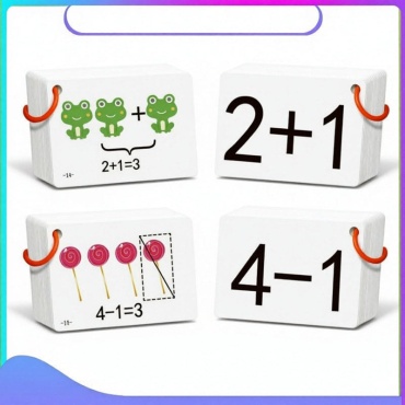 Карточки Brain up toys Обучающие карточки Принципы сложения и вычитания от 0-10 (8,8х5,3см