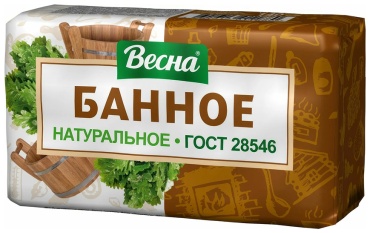Кусковое мыло банное Весна Банное Классическое 1 шт