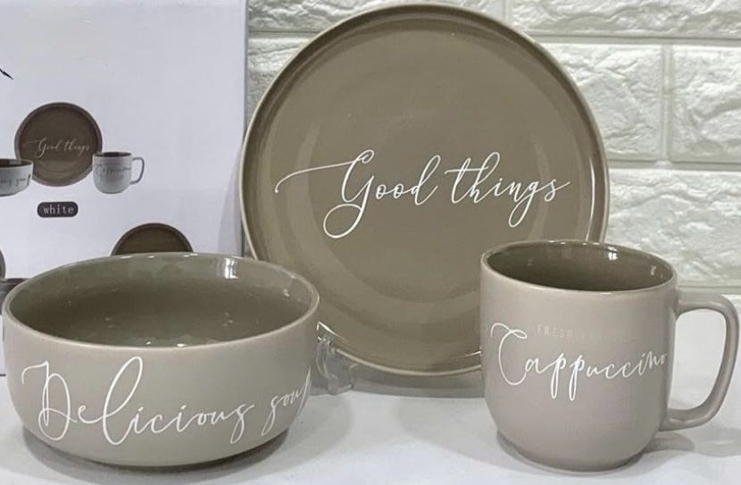 Сервиз на 1 персону SANI collection Good things, предметов: 3, десертный, керамика