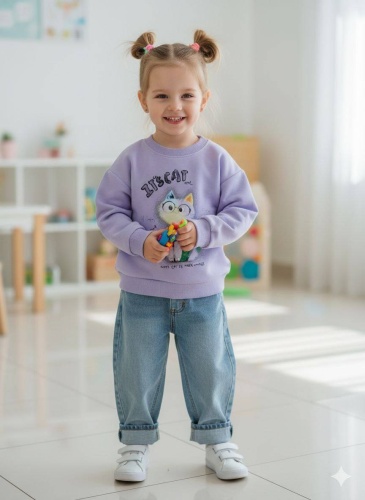 Кофта Cherry мультиколор, сиреневый
