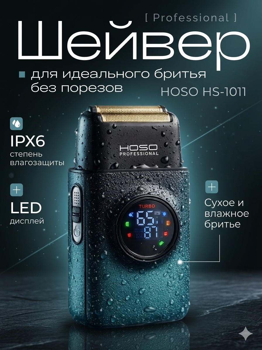 Электробритва HOSO HS-1011 Электробритва профессиональный шейвер для бритья сеточная
