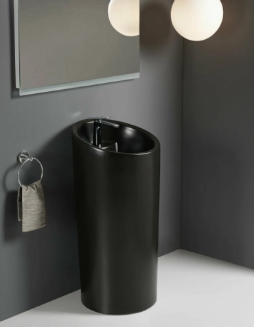 Раковина WeltWasser WW LEERBACH 4546 MT-BL напольная круглая 46х45 см, фаянс