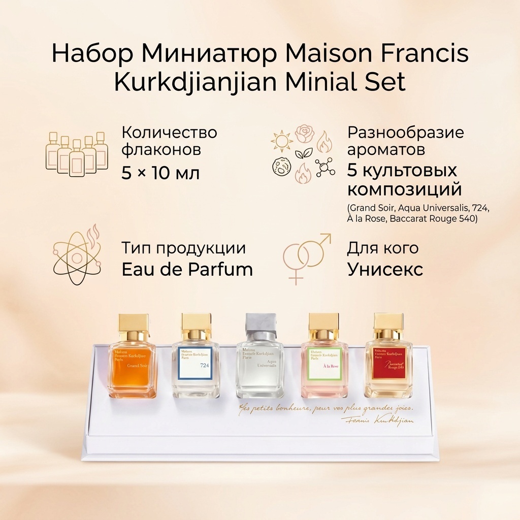 Maison Francis Kurkdjian Miniatures Set парфюмерный набор 5 шт по 10 мл, унисекс
