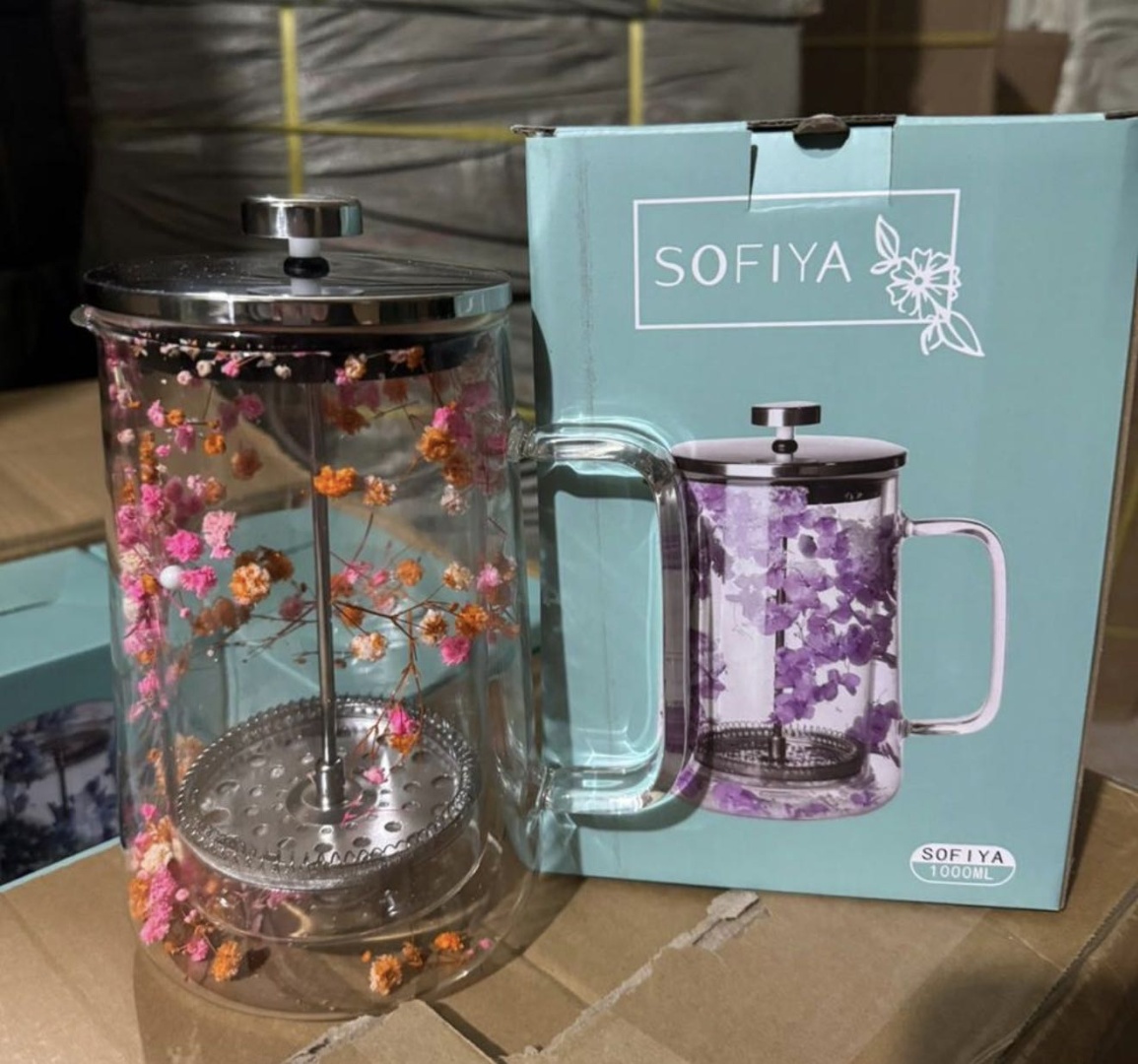 Френч-пресс SOFIYA 21044301 1000 мл, стекло