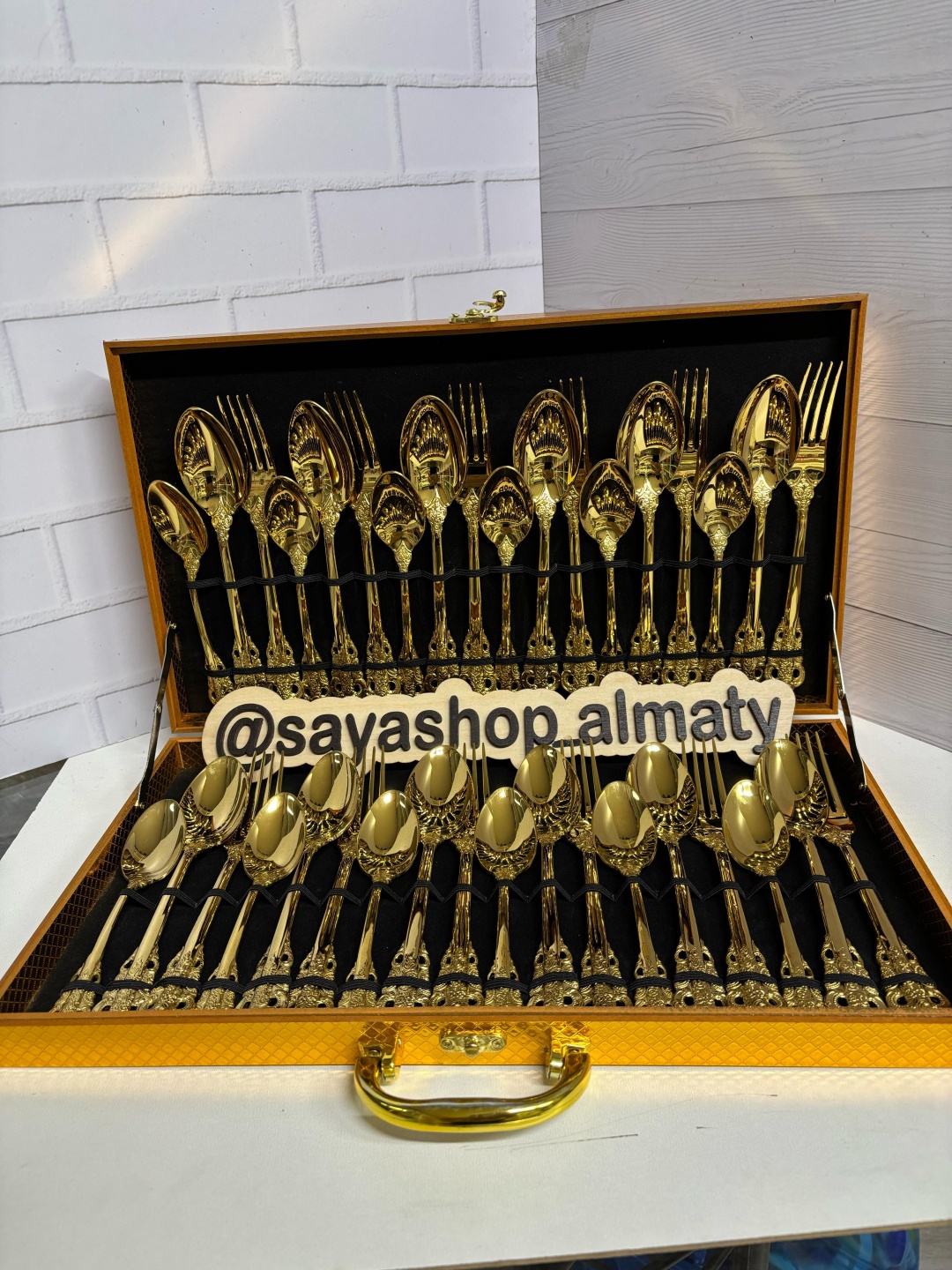 Набор столовых приборов SAYA SHOP 36 шт, золотистый SAYA SHOP