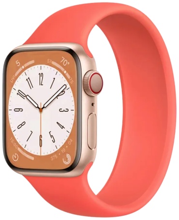 Браслет S&M для Apple Watch Series 6, Watch Series 7, Watch Series 8, Watch SE, Watch SE 2nd Gen оранжевый