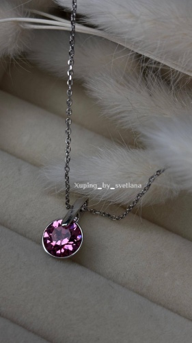 Цепь Xuping длина 50 см медицинская сталь кристаллы Swarovski