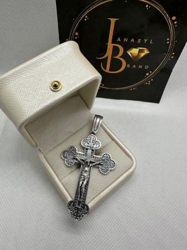 Крестик JANASYL Brand JB9 вес 14.5 г серебро, без вставок