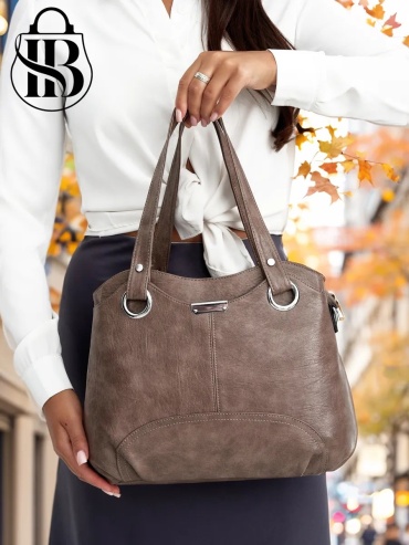 Сумка шоппер ICONIC BAGS искусственная кожа серый