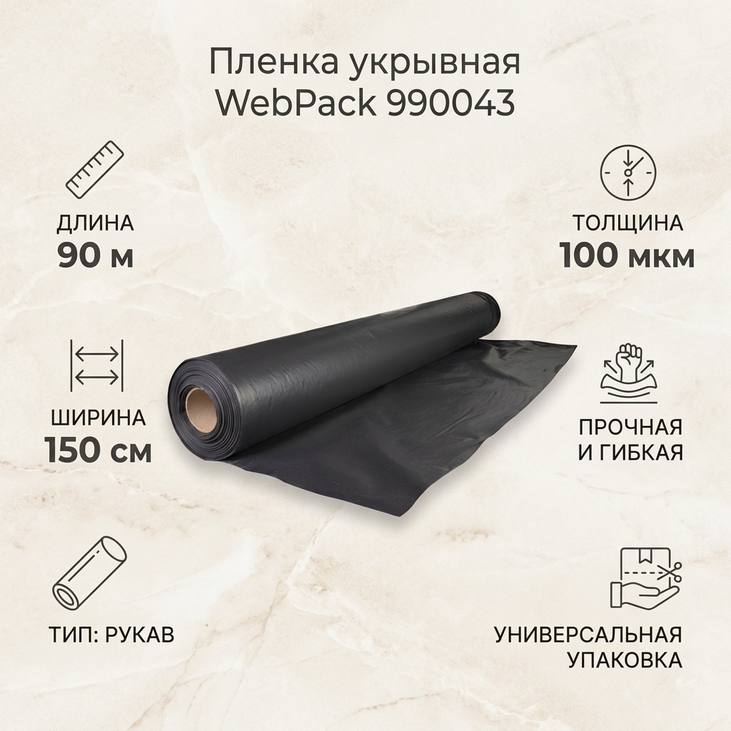 Пленка укрывная WebPack 990043 полиэтилен 9000 см 1 шт