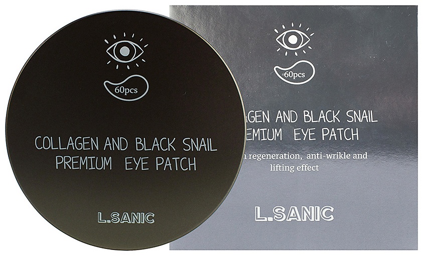 Патчи L.SANIC гелевые Collagen Black Snail питательные 60 шт