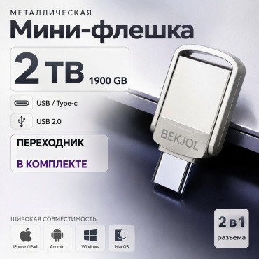 USB Flash карта BEKJOL DIT.77 2048 Гб серебристый