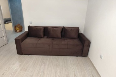 Диван mebel SQ книжка/стандарт, 210х80 см, обивка ткань, коричневый