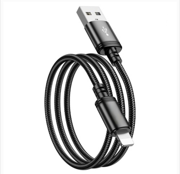 Кабель USB 2.0 (M), Lightning, 1.2 м, черный