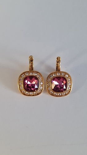 Серьги DYRBERG KERN нержавеющая сталь, кристаллы Swarovski
