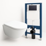 Crapper&amp;Co унитаз с инсталляцией Hans Q-The Classic Black 7001, санфарфор