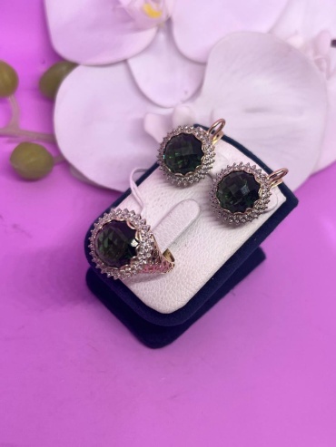 SAR JEWELRY shush-24-086_7426_18 вес 11.5 г золото, топаз, бриллиант