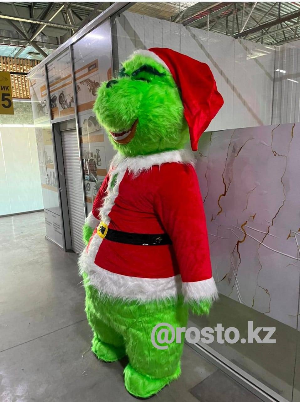 Карнавальный костюм Костюм Надувной костюм Гринч 2.6м Rosto с новогодним образом со шляпой мультиколор