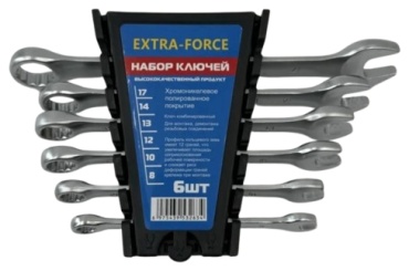 EXTRA-FORCE набор ключей комбинированный 8-17 мм 077916188, 6 шт
