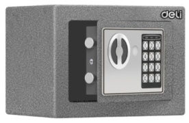 Сейф DELI ET511 ключевой, электронный замок (230х170х170 мм)