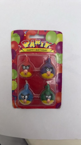 Свеча PARTY фигурная, 4 шт 3 см