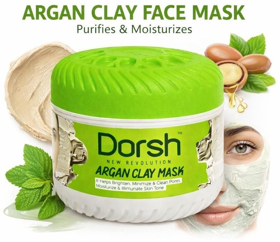 Маска для лица DORSH глиняная Argan Clay 400 г