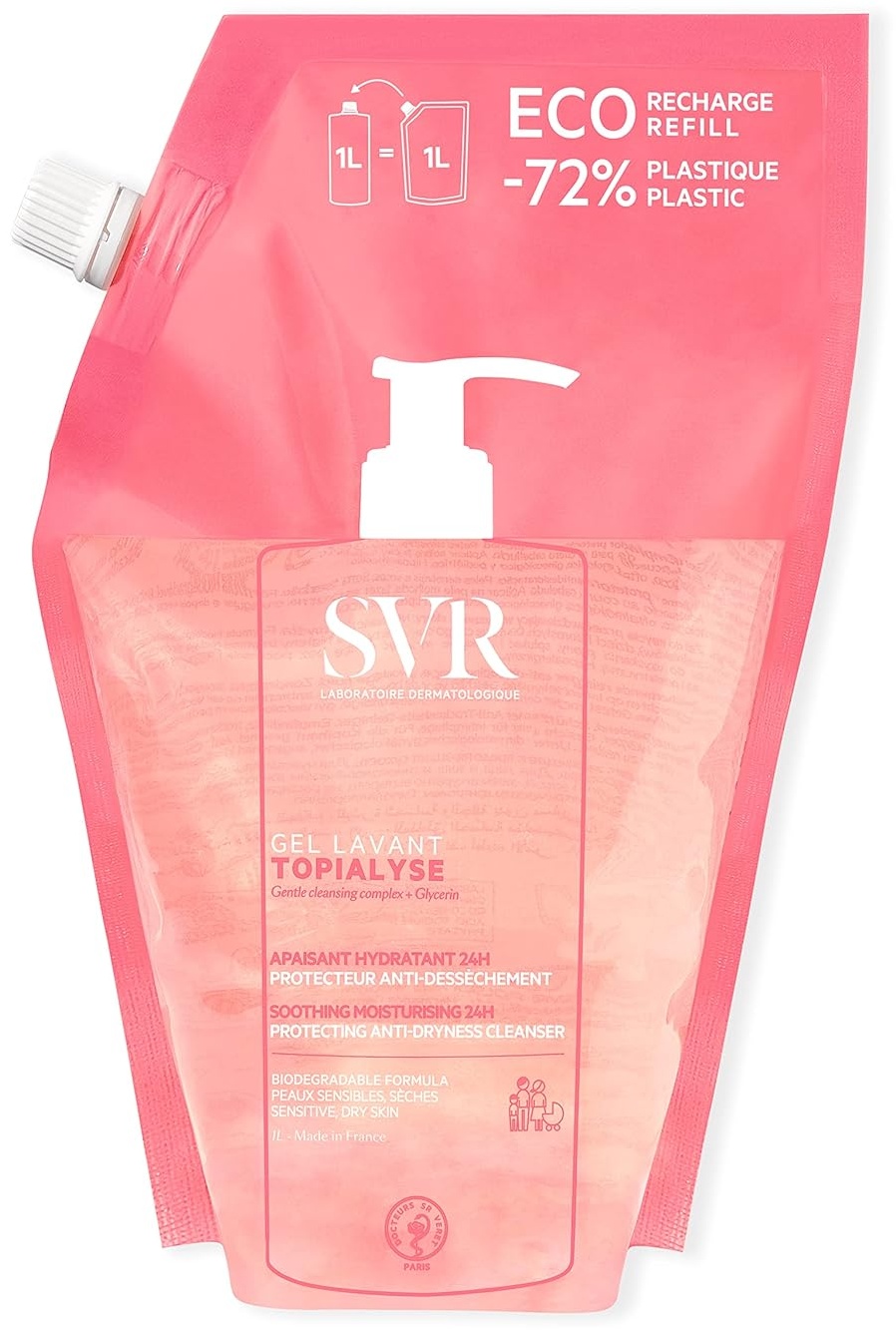 SVR Gel lavant topialyse Refill гель 1000 мл