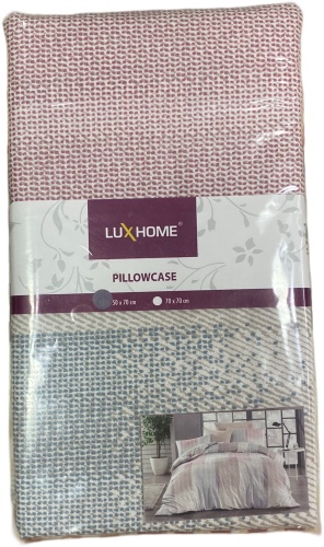 Наволочка LUX HOME 50x70 ранфорс, хлопок, 2 шт