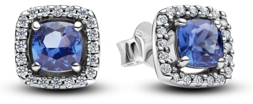 Серьги-гвоздики PANDORA «Ледяной кристалл» 293551C01 вес 1.93 г серебро, кристалл