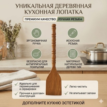 Лопатка LIVEX дерево, 1 шт