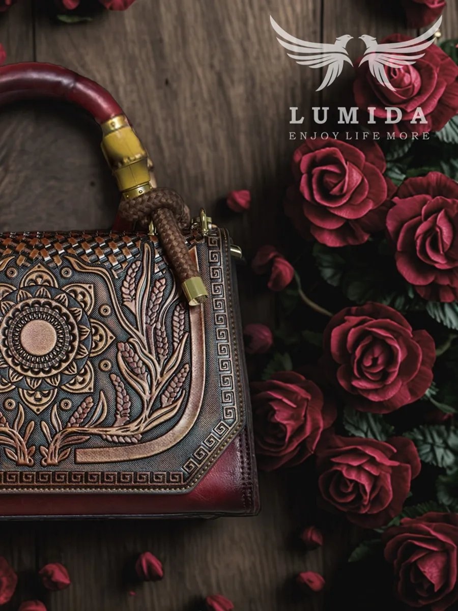 Клатч Lumida натуральная кожа коричневый