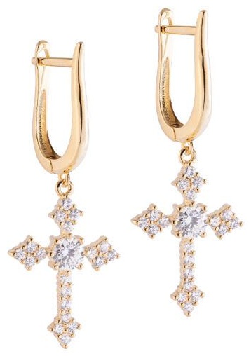 Серьги Rebecca бронза, кристаллы Swarovski