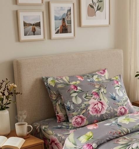 Наволочка Bibigul textil Flovers 50x70 сатин, хлопок, 1 шт