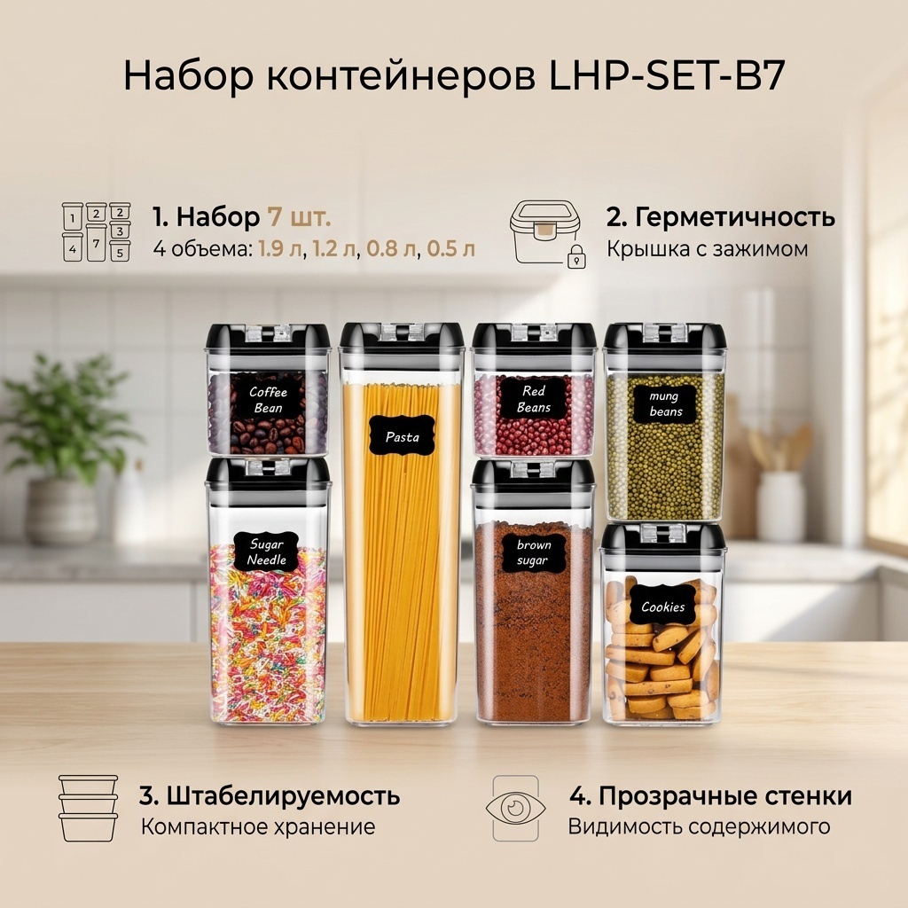 Контейнер LHP-SET-B7, пластик