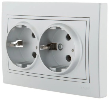 Розетка Lezard Mira 701-1010-127, серебристый