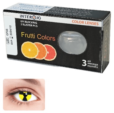 Контактные линзы Interojo Frutti Colors Crazy Radiate 0 кривизна 8.6 на три месяца 2 шт