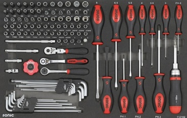 Набор инструментов автомобильный 121 в 1 Sonic Equipment 112102