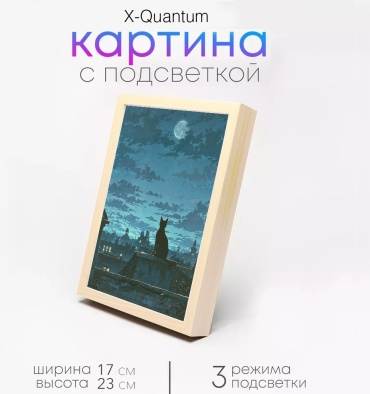 Quantum декоративный светильник настенный Интерьерный Komorebi Dreams 3D LED, теплый белый, холодный белый, синий