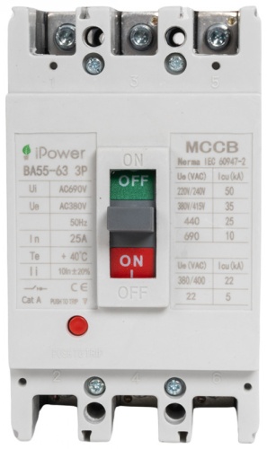 IPower автоматический выключатель 3P 25 A, 25 кА, 400 В