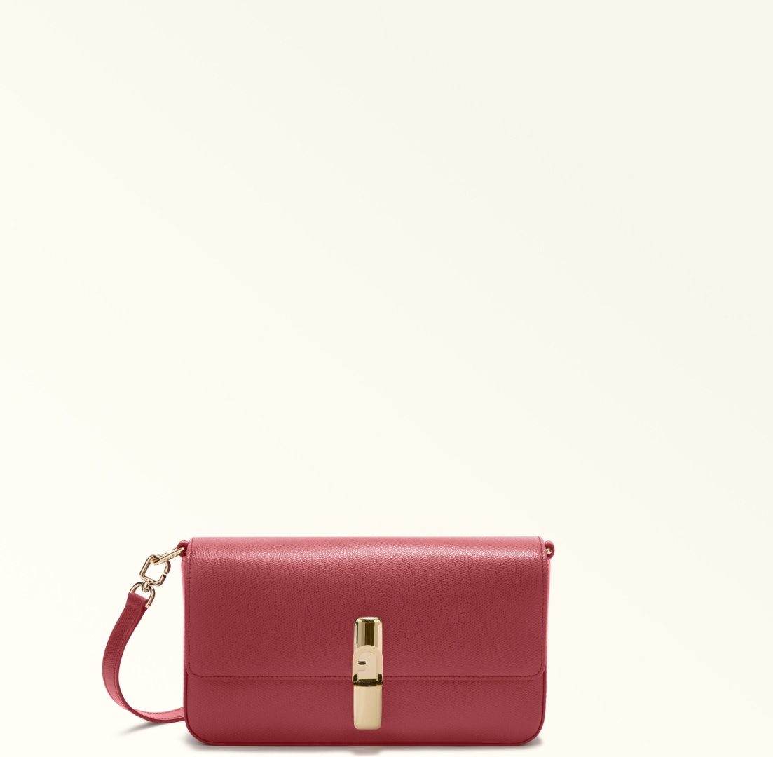 Сумка кросс-боди FURLA натуральная кожа бордовый