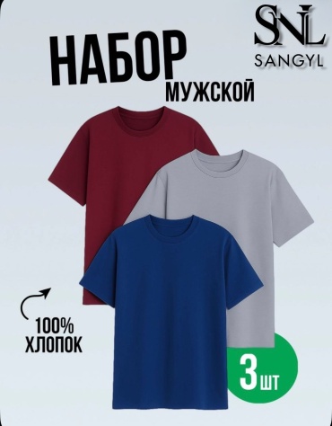 Футболка SANGYL синий, бордовый