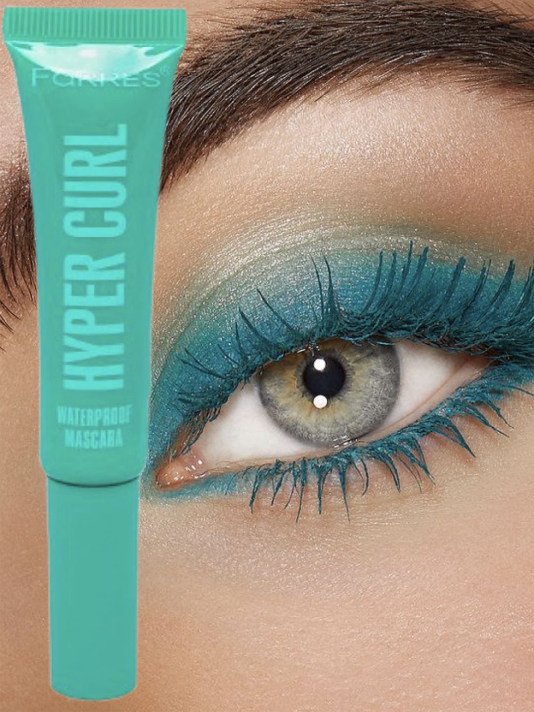 Тушь для ресниц WATERPROOF MASCARA для объема зеленый