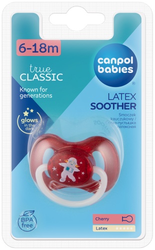 Пустышка Canpol Babies 23/222_red_new, 1 шт, красный