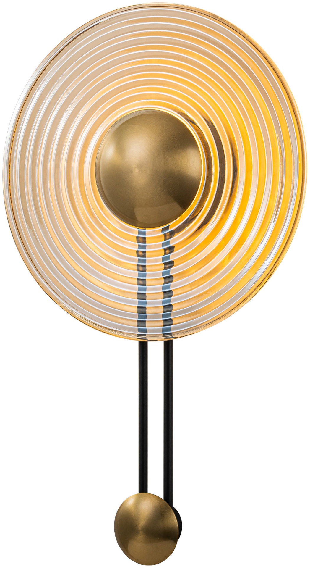 Бра настенный LED, черный, золотистый