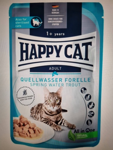 Happy Cat Culinary кусочки в соусе форель, птица 85 г 20 шт