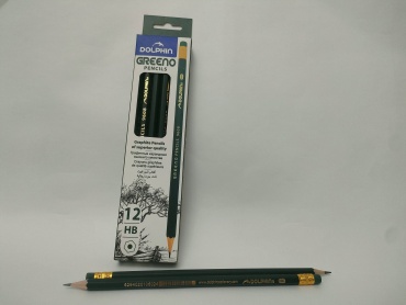 Карандаш Dolphin Greeno, HB, 12 шт