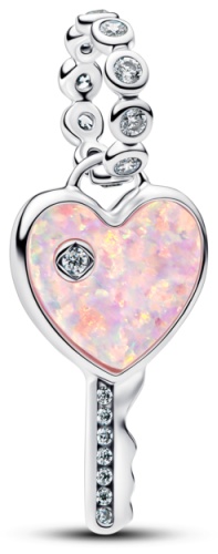 Шарм PANDORA «Ключ-сердце» 794427C01 вес 1.2 г серебро, кристалл, цирконий