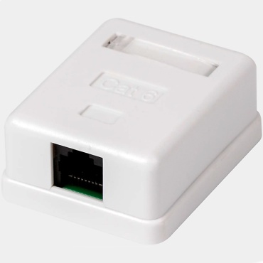 Компьютерная розетка (RJ45) OEM DUAL IDC TWIST, белый