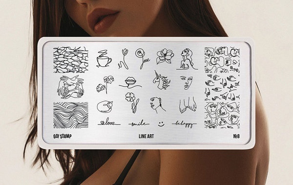 Go! Stamp пластины 8 Line art