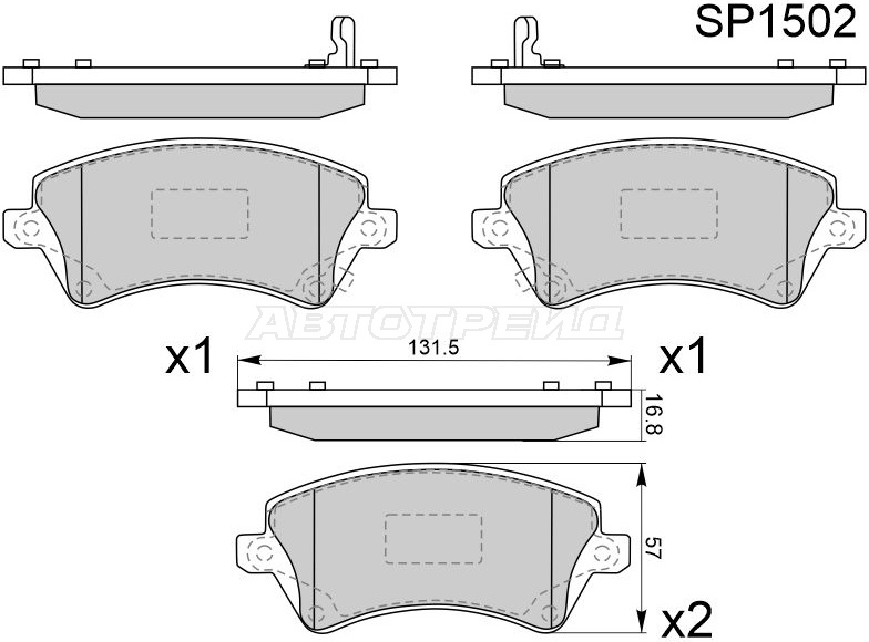 Колодки Sangsin Brake SP1502